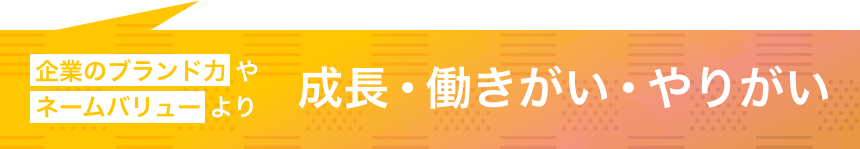 チアキャリアの登録学生は、企業のブランド力やネームバリューより成長・働きがい・やりがいを重視