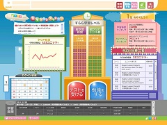 　「すらら」のトップ画面：ゲーム感覚で学習を進められます