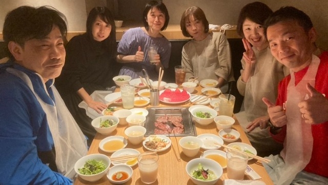 管理本部の歓送迎会