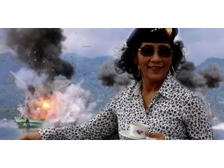 インドネシアの女性大臣が違法中国船を次々爆破！まるで漫画の登場人物だと話題に！
