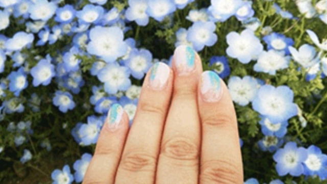 PickUp★4月のおしゃれ手当♪「ネモフィラカラーのネイル」