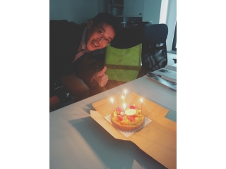 恒例の誕生日ケーキ