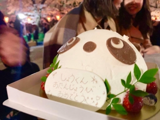 桜を見ながら…