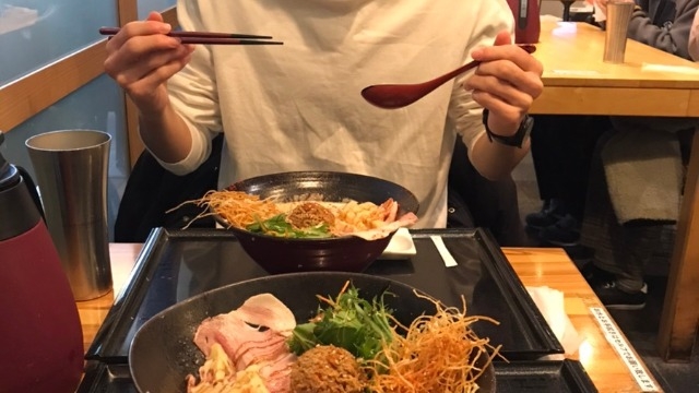 内定者と鯛坦麺♪