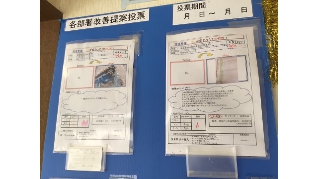 毎月の改善提案で効率アップ☆