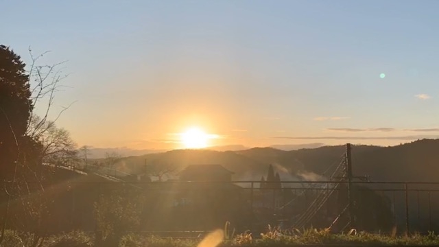 感動❣️心震える山添村ume,の夜明け　　