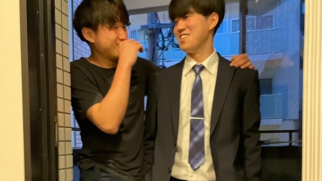 【注目！？】本社勤務の先輩との記念撮影！