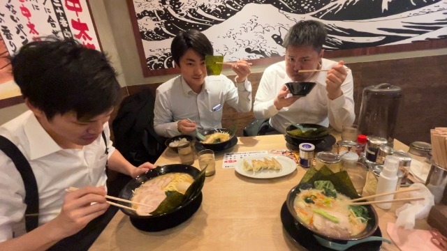 【ラーメンで気合注入！？】