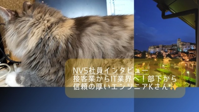 【NVS社員インタビュー#41】接客業からIT業界へ！部下から信頼の厚いエンジニア Kさん✨