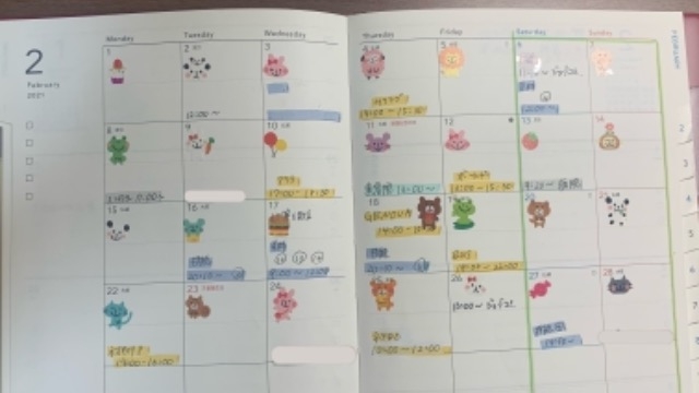 スケジュール帳大公開！