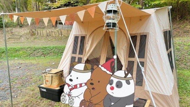 当社が運営するキャンプ場「トイ森」でキャンプ