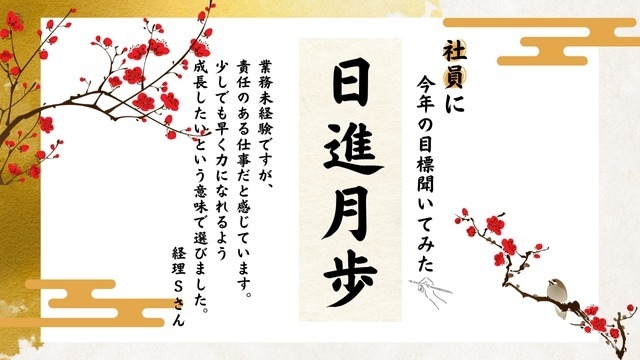 【従業員の声】今年の目標聞いてみた！①