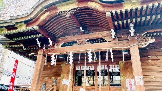 社員そろって近所の神社へ初詣