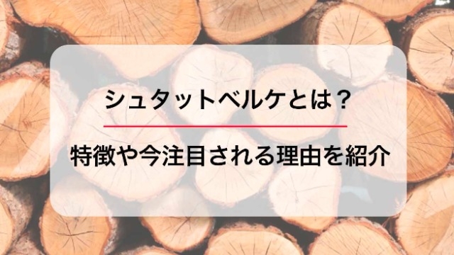 シュタットベルケとは?特徴や今注目される理由を紹介