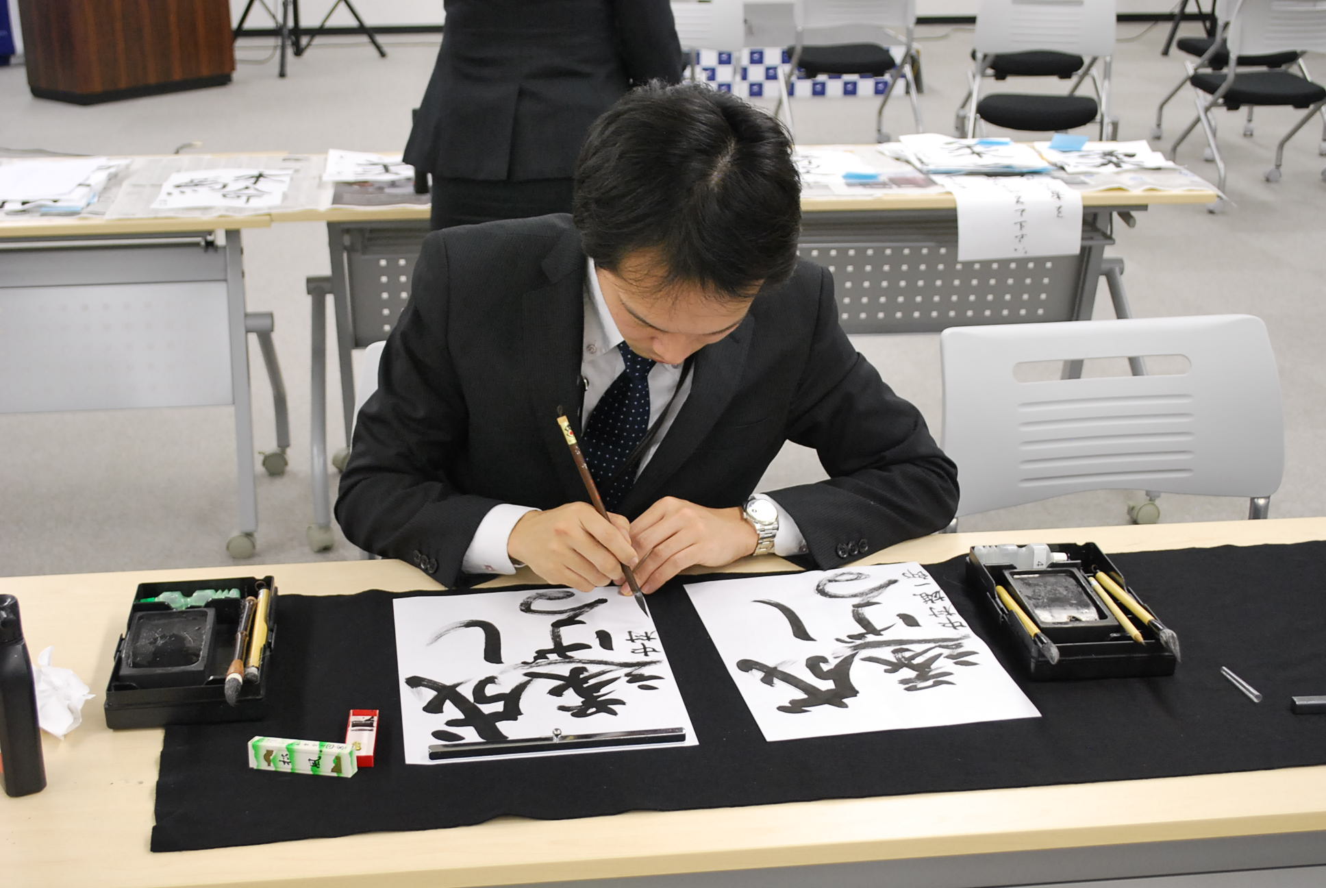 一年の志を筆に託して